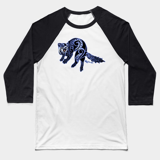 Ferret Trybe: War Dance Baseball T-Shirt by Magickal Vision: The Art of Jolie E. Bonnette